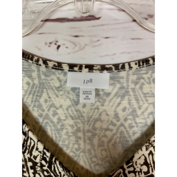 J.Jill Women's XSP Extra Small Petite Brown Boho With Pockets Soft Spring Dress - Picture 5 of 12